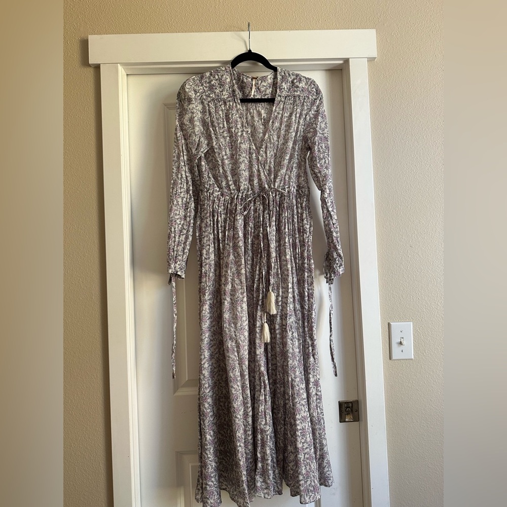 Free People Purple Floral Maxi Dress - XS